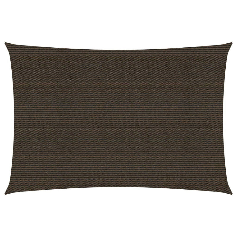 vidaXL Solsegel 160 g/m² brun 2x4,5 m HDPE