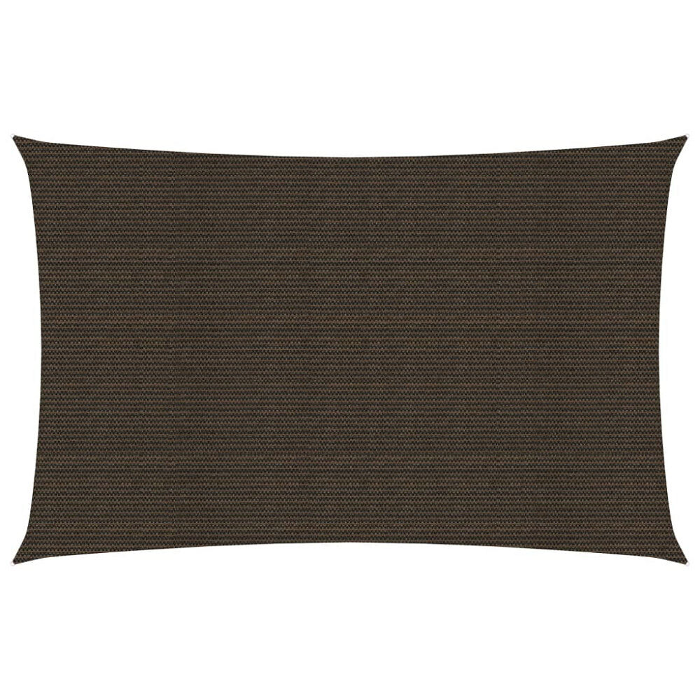 vidaXL Solsegel 160 g/m² brun 3x5 m HDPE