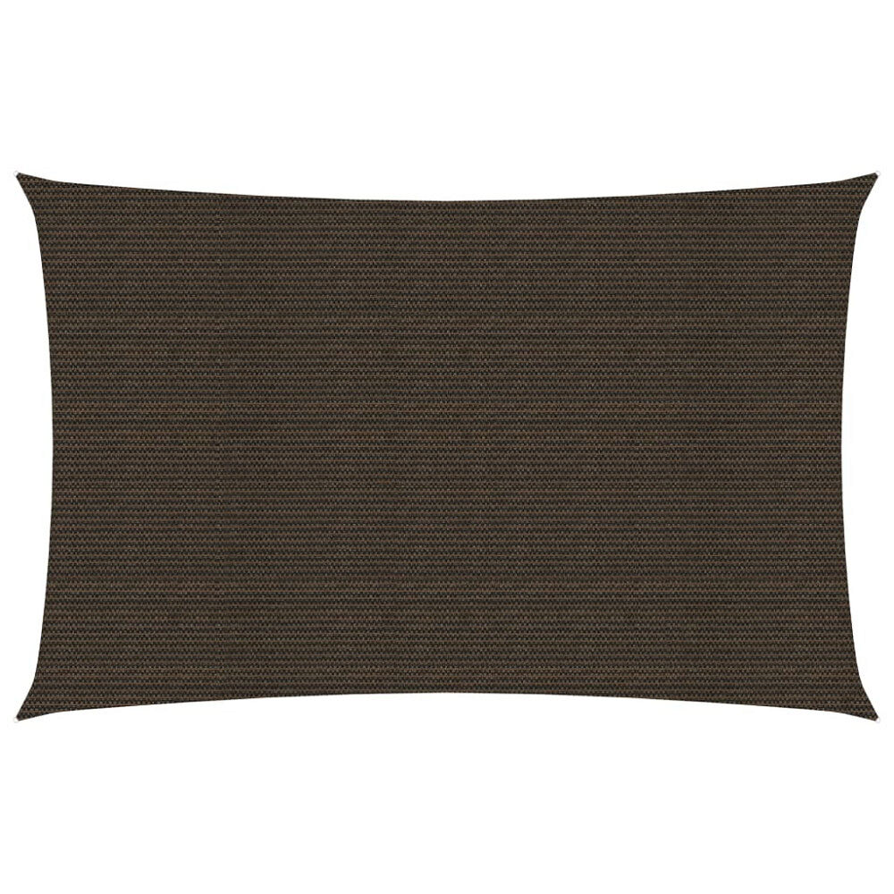 vidaXL Solsegel 160 g/m² brun 5x7 m HDPE