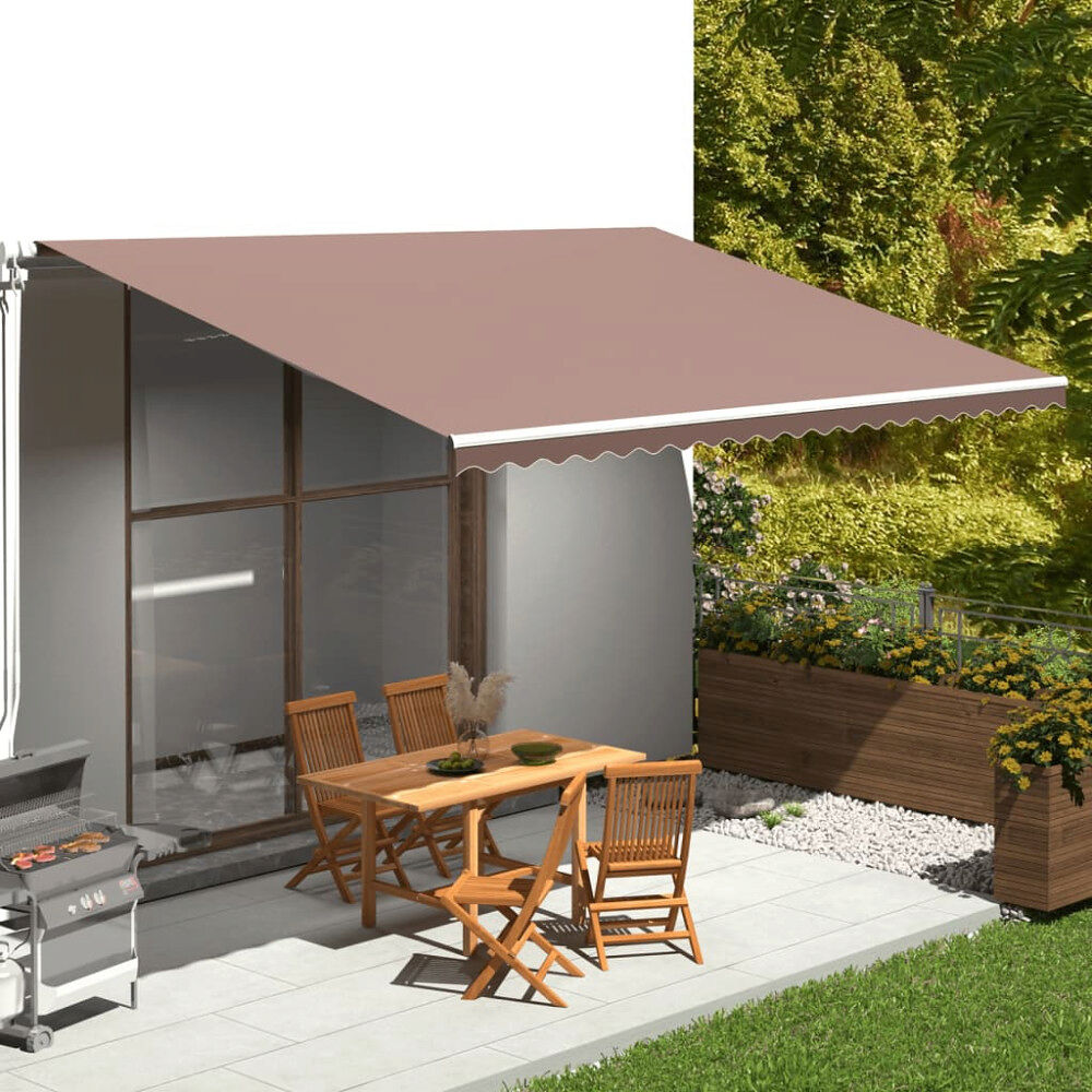 vidaXL Markisväv brun 5x3,5 m