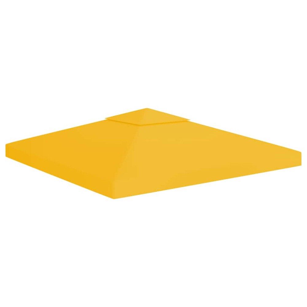 vidaXL Paviljongtak med ventilering 310 g/m² 3x3 m gul