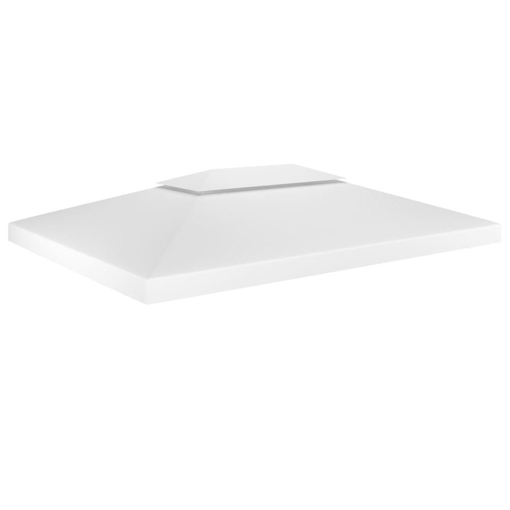 vidaXL Paviljongtak med ventilering 310 g/m² 4x3 m vit