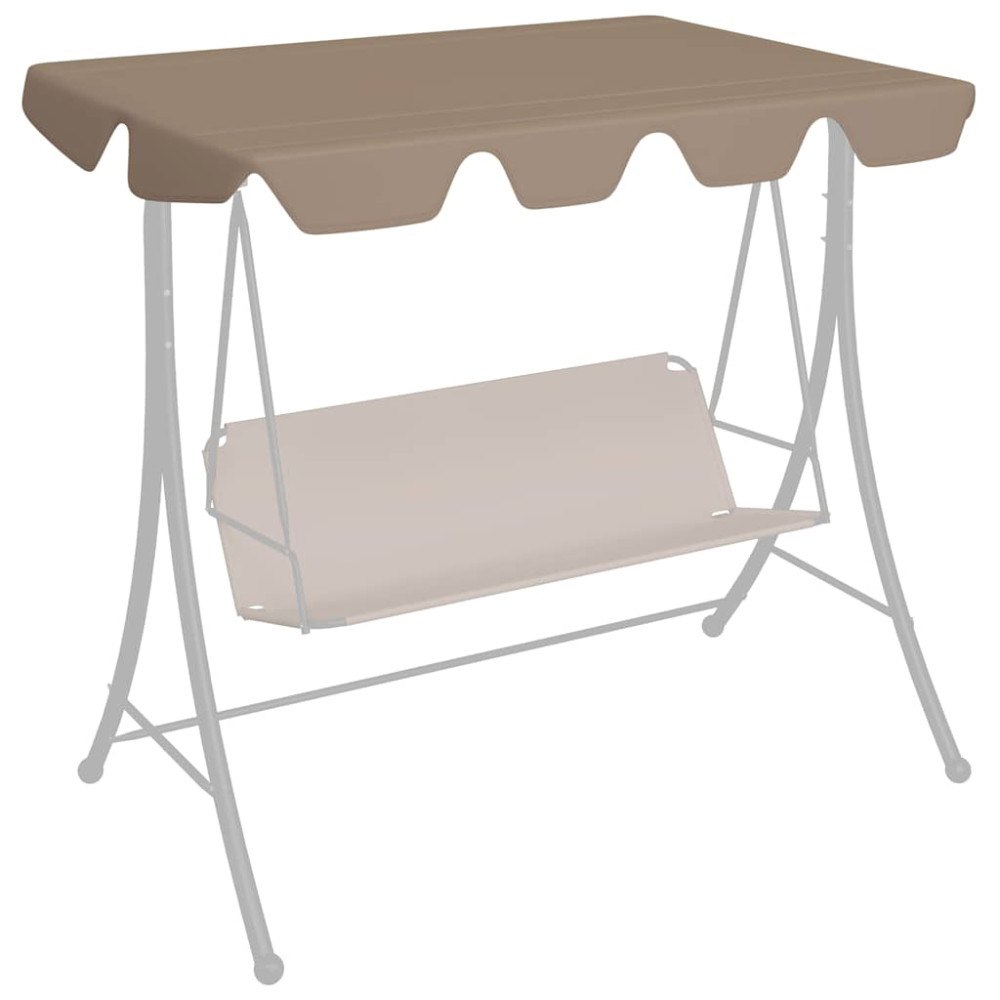 vidaXL Reservtak för hammock taupe 188/168x145/110 cm