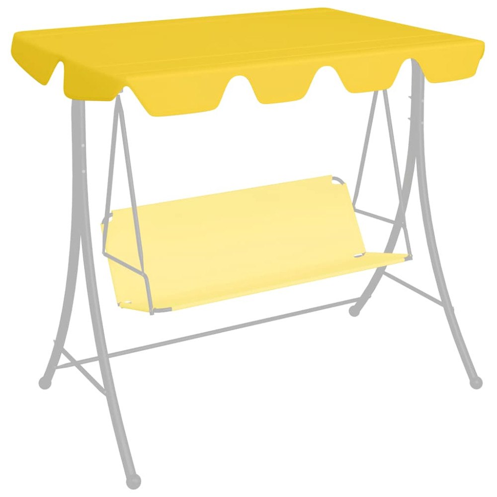 vidaXL Reservtak för hammock gul 188/168x145/110 cm