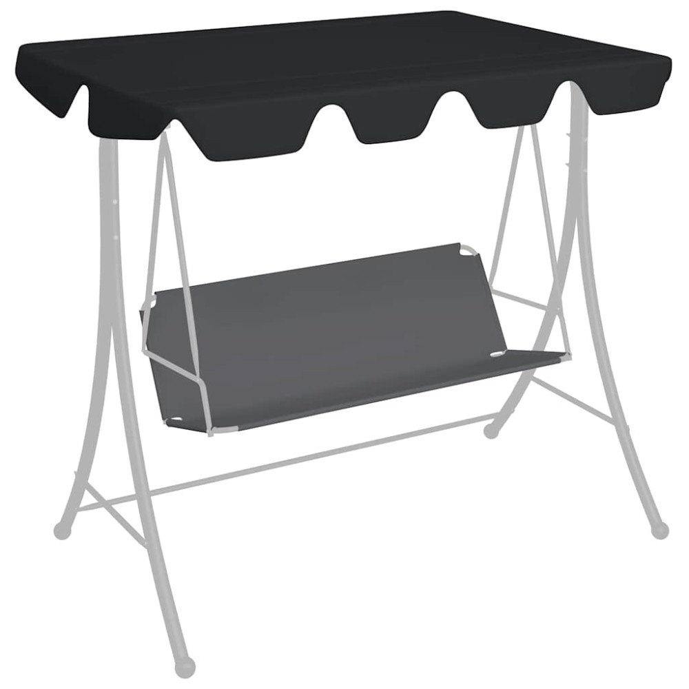 vidaXL Reservtak för hammock svart 188/168x145/110 cm