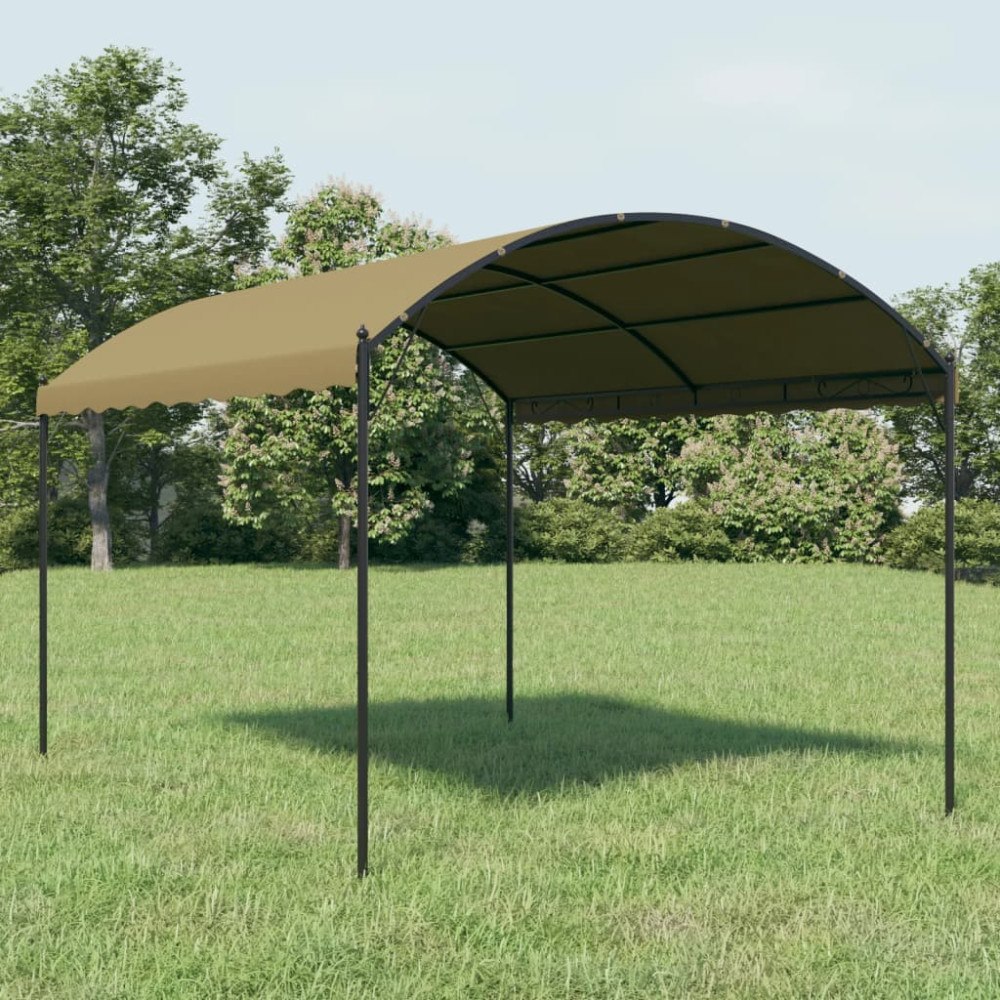 vidaXL Paviljong 4x3x2,6 m taupe 180 g/m²