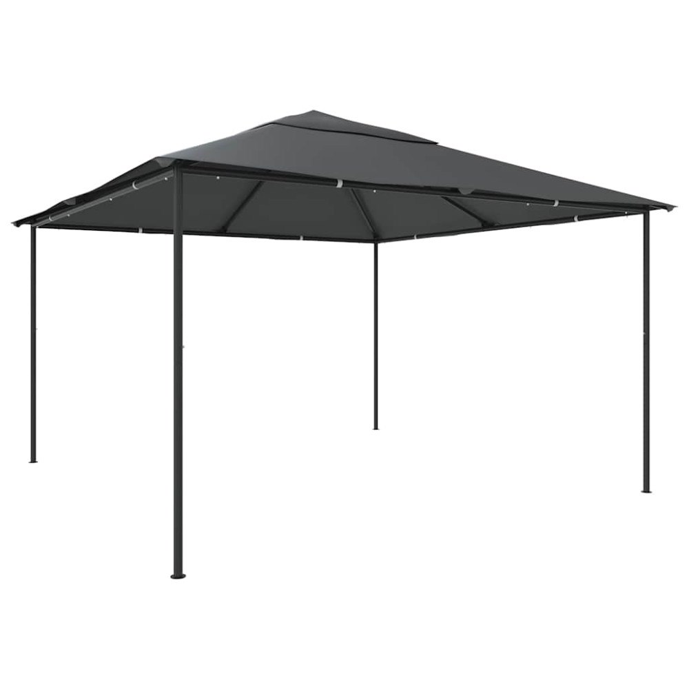vidaXL Paviljong 4x4x3 m antracit 180 g/m²