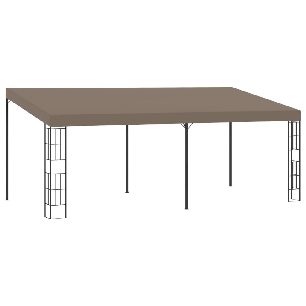 vidaXL Väggmonterad paviljong 6x3 m taupe tyg