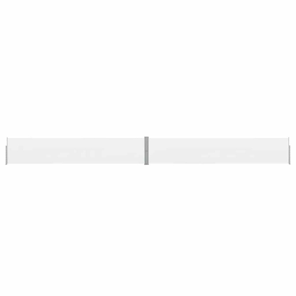 vidaXL Infällbar sidomarkis 140x1200 cm gräddvit