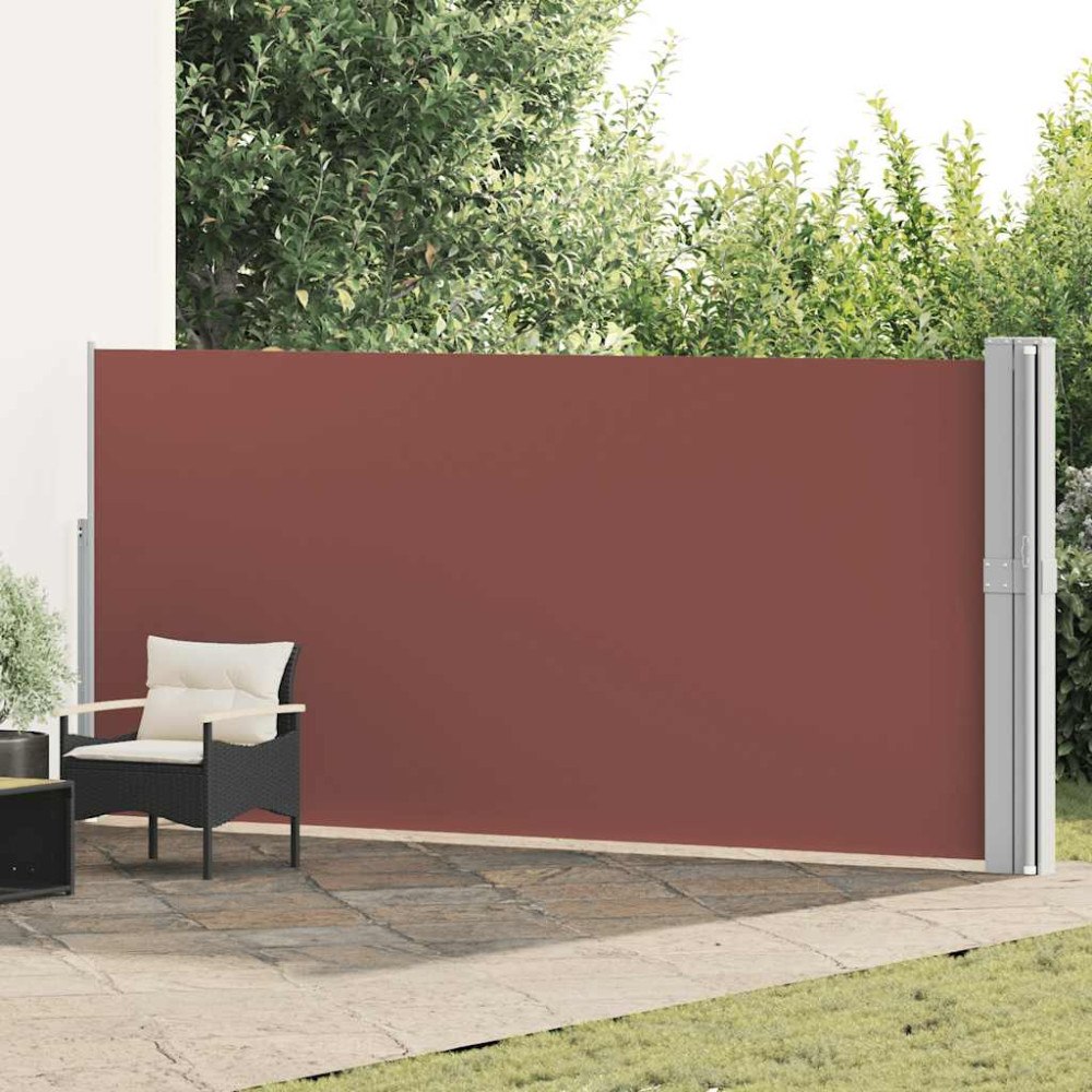 vidaXL Infällbar sidomarkis 170x1200 cm brun