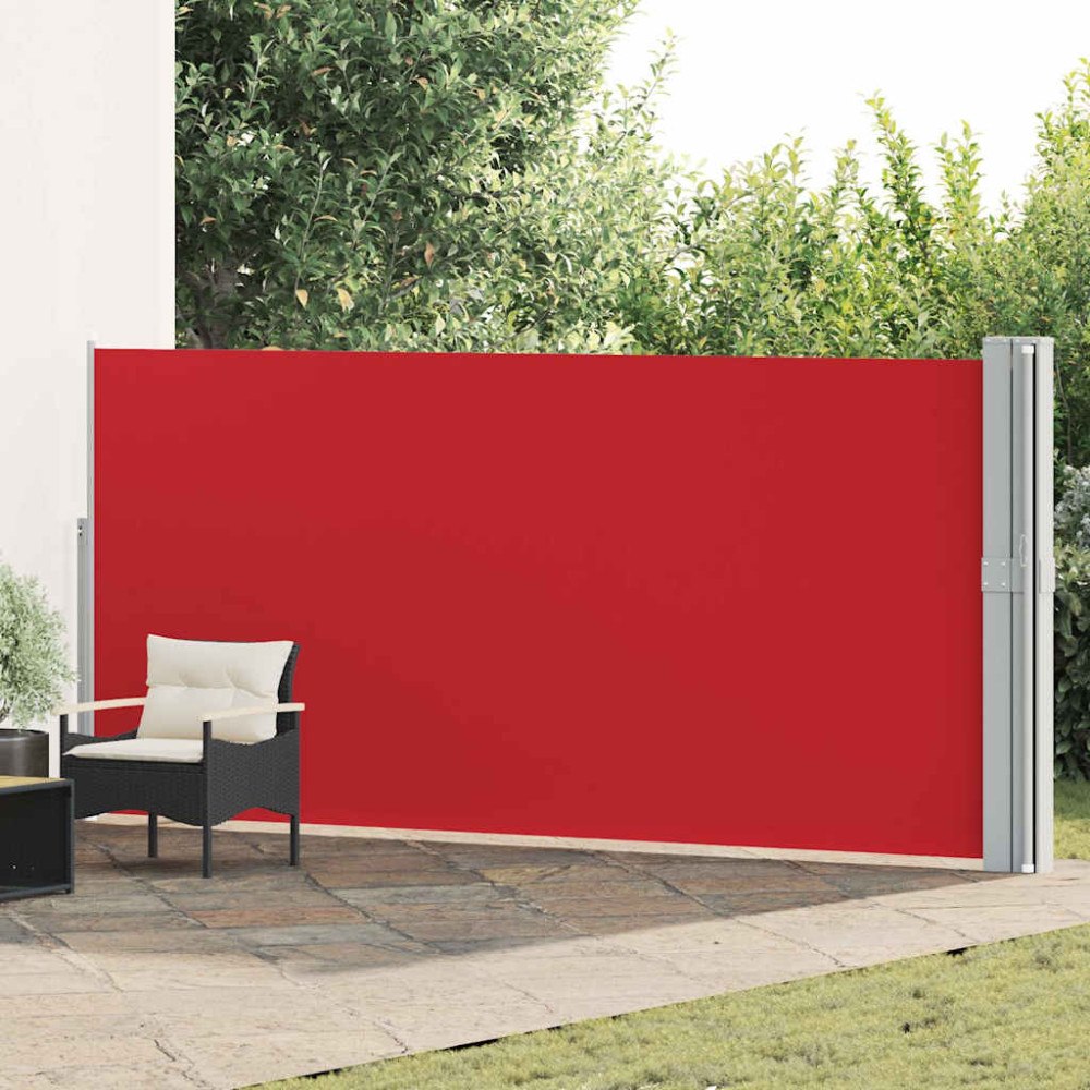 vidaXL Infällbar sidomarkis 170x1200 cm röd