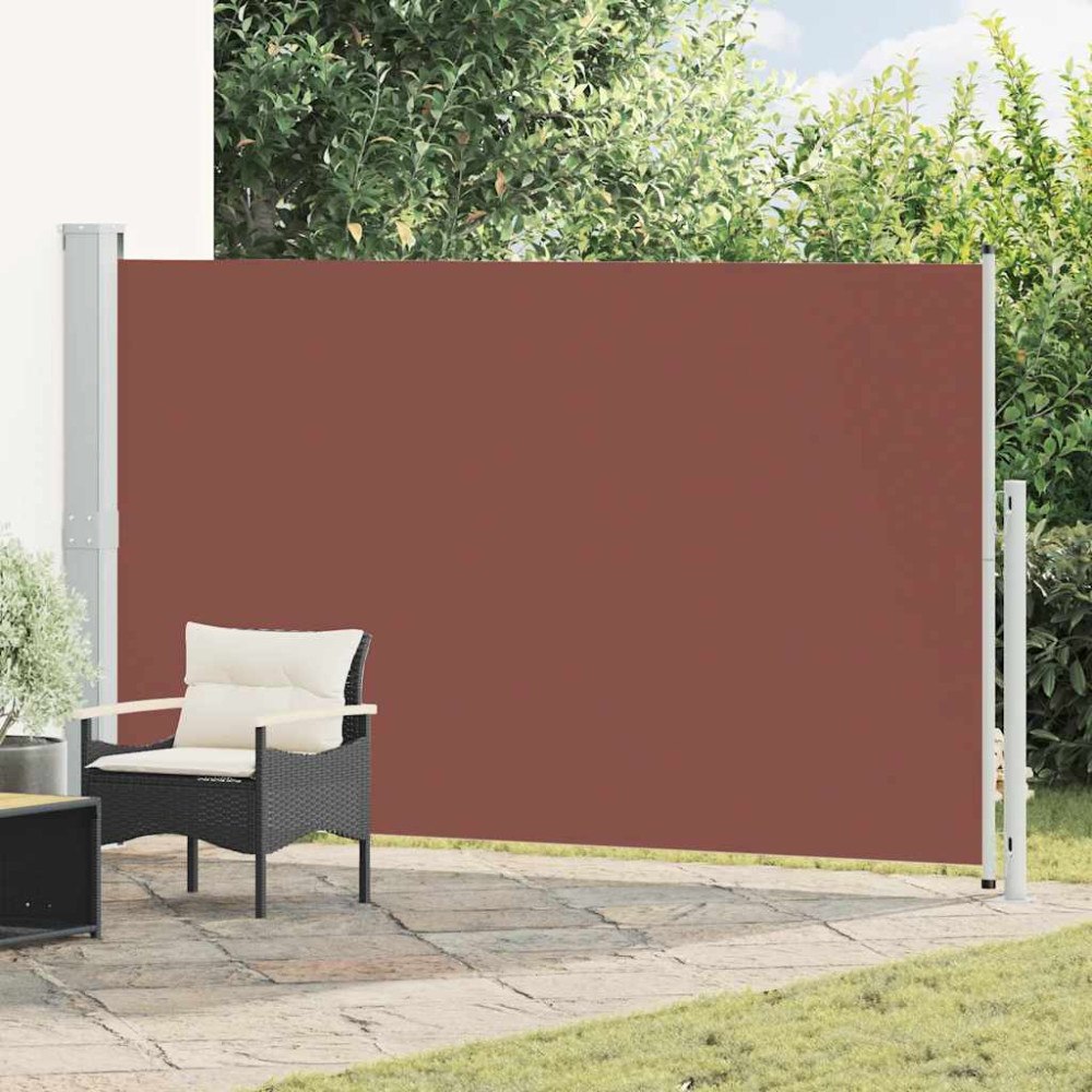 vidaXL Infällbar sidomarkis 180x314 cm brun