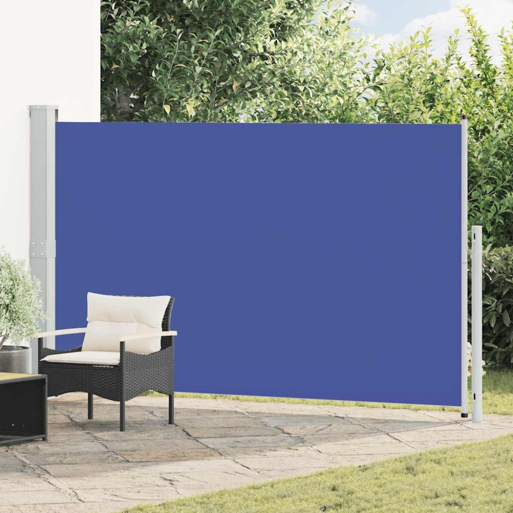 vidaXL Infällbar sidomarkis 180x300 cm blå