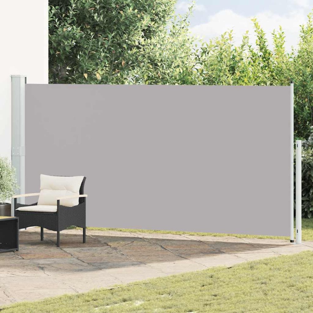 vidaXL Infällbar sidomarkis 180x500 cm grå