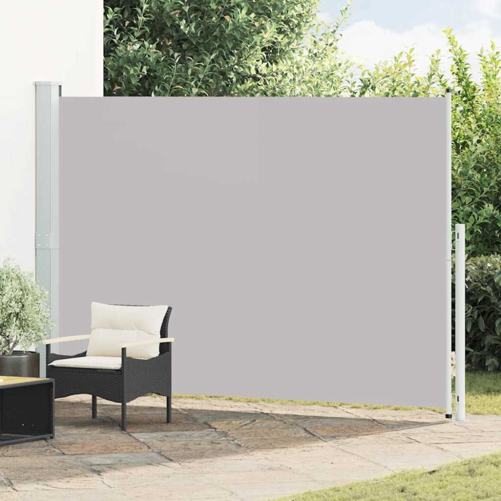 vidaXL Infällbar sidomarkis 200x300 cm grå