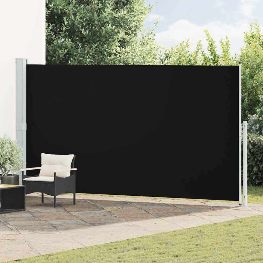 vidaXL Infällbar sidomarkis 200x514 cm svart