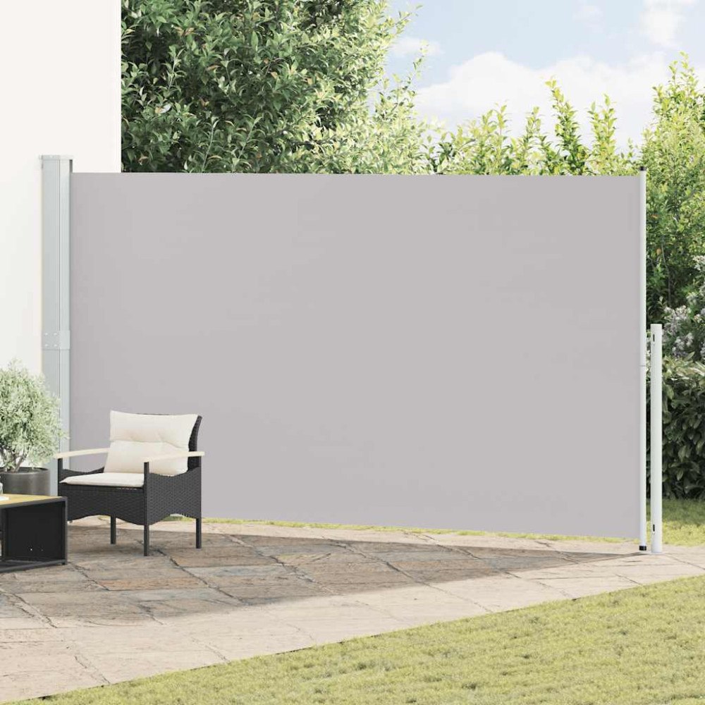vidaXL Infällbar sidomarkis 200x500 cm grå
