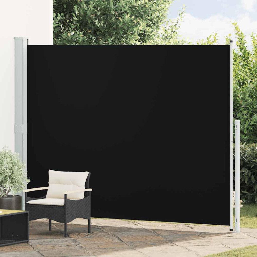 vidaXL Infällbar sidomarkis 220x300 cm svart