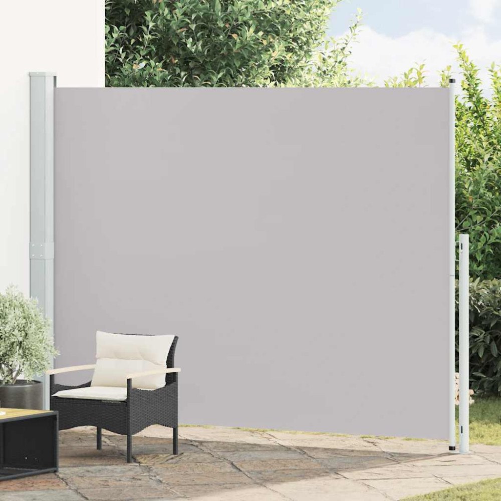 vidaXL Infällbar sidomarkis 220x314 cm grå