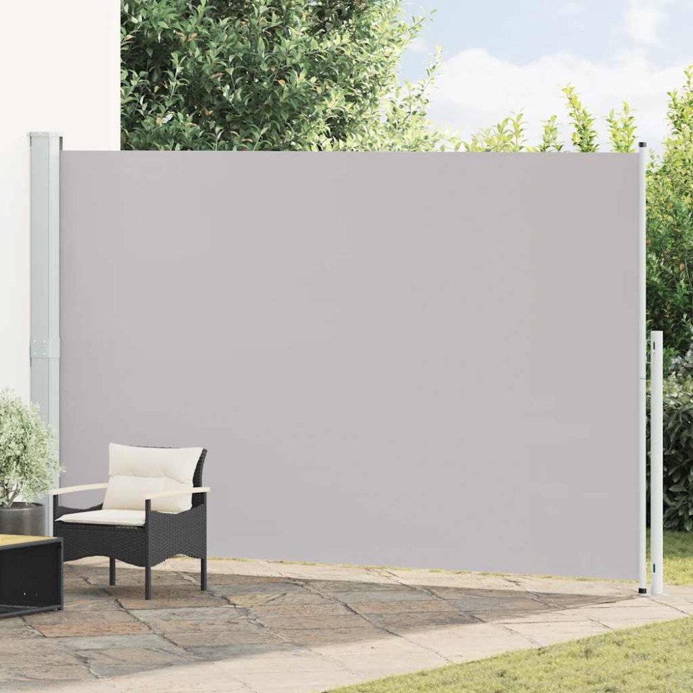 vidaXL Infällbar sidomarkis 220x500 cm grå