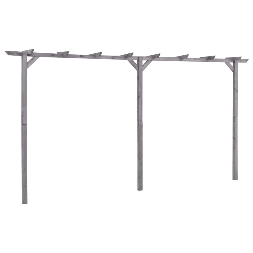 vidaXL Pergola grå 400x40x205 cm impregnerad furu