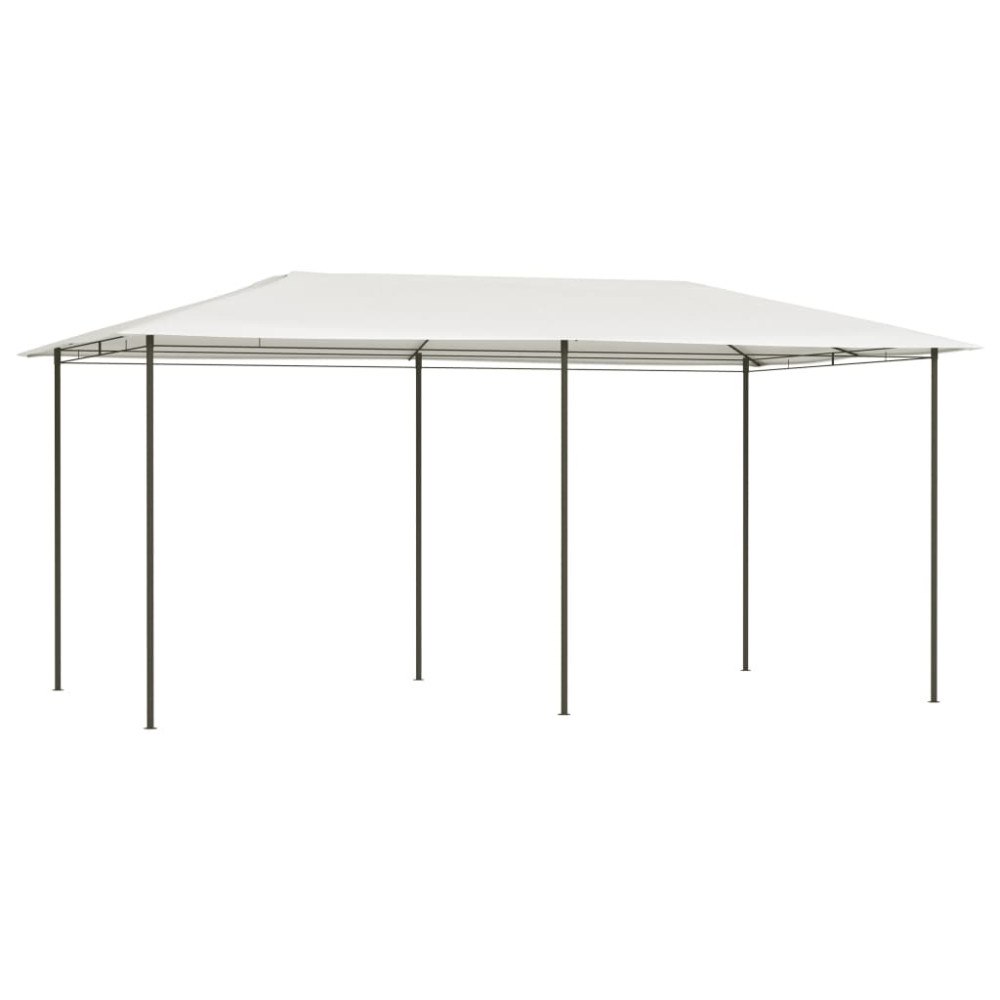 vidaXL Paviljong 3x6x2,6 m gräddvit 160 g/m²