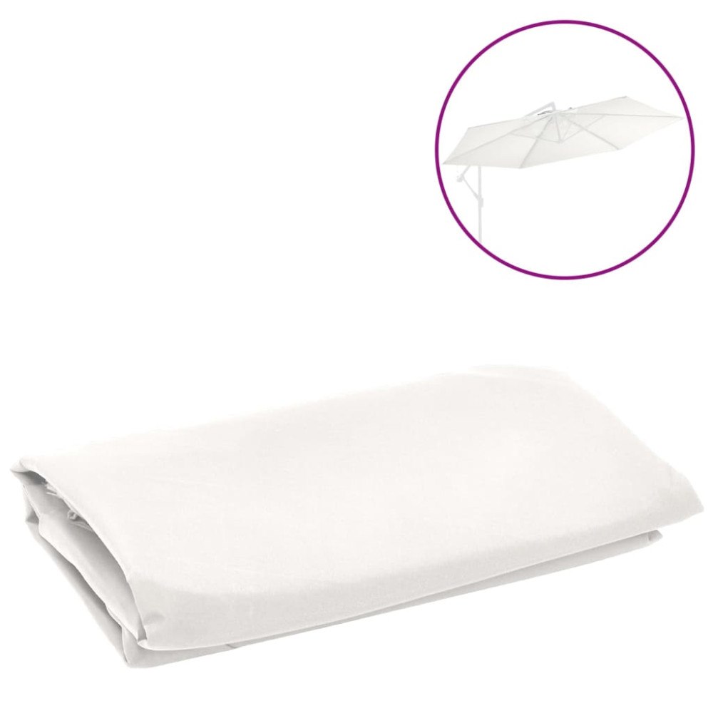 vidaXL Reservtyg för frihängande parasoll sandfärgat vit 350 cm