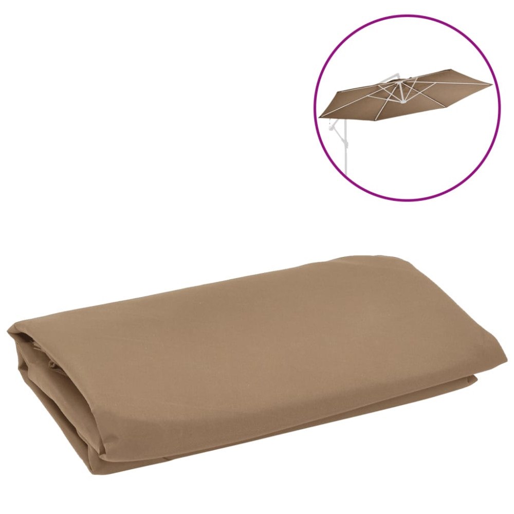 vidaXL Reservtyg för frihängande parasoll taupe 350 cm