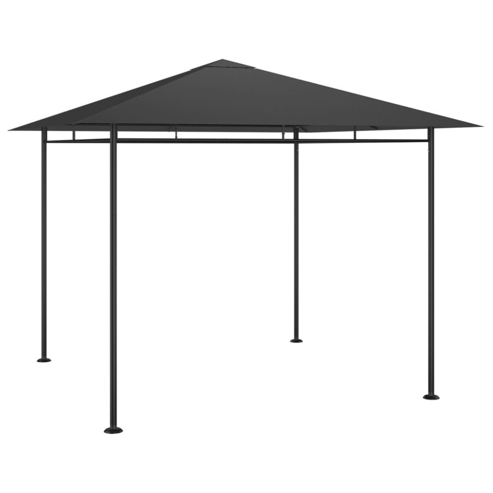 vidaXL Paviljong 3x3x2,7 m antracit 180 g/m²