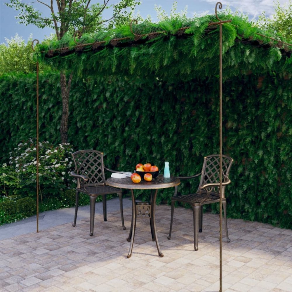 vidaXL Pergola antikbrun 4x3x2,5 m järn