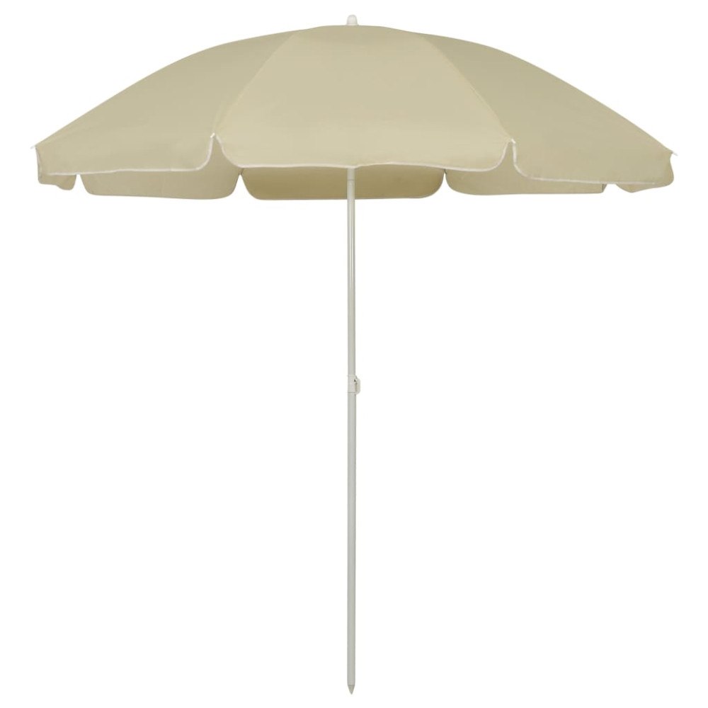 vidaXL Strandparasoll sandgul 240 cm