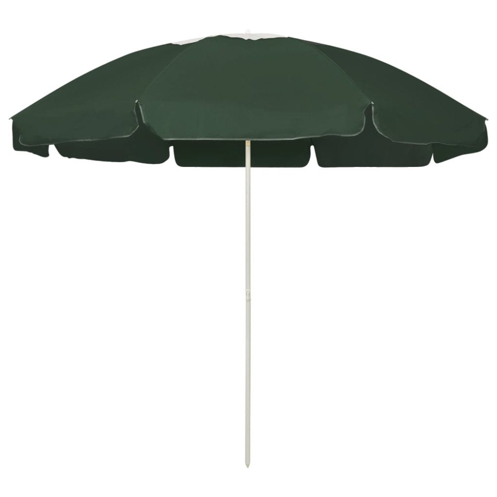 vidaXL Strandparasoll grön 240 cm