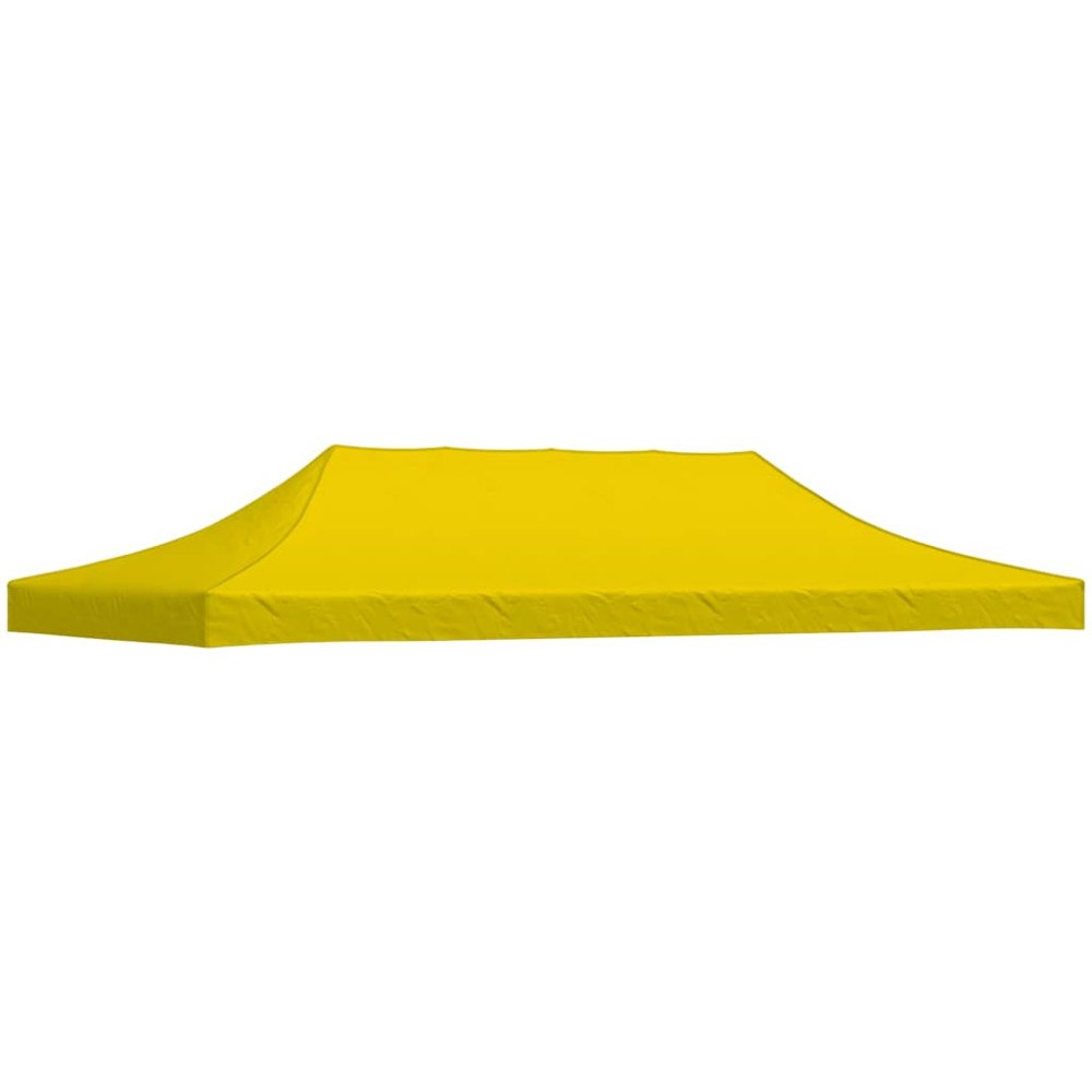 vidaXL Tak till partytält 6x3 m gul 270 g/m²