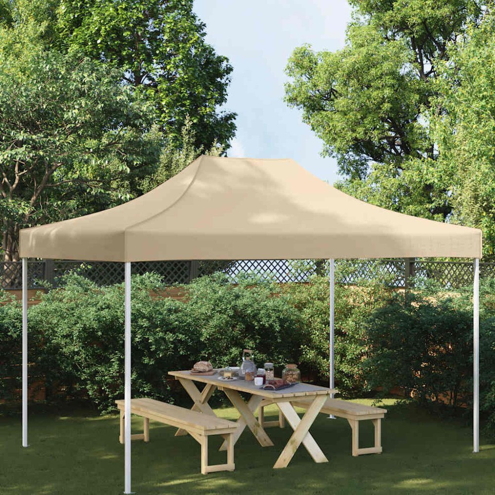 vidaXL Tak till partytält 4x3 m beige 270 g/m²