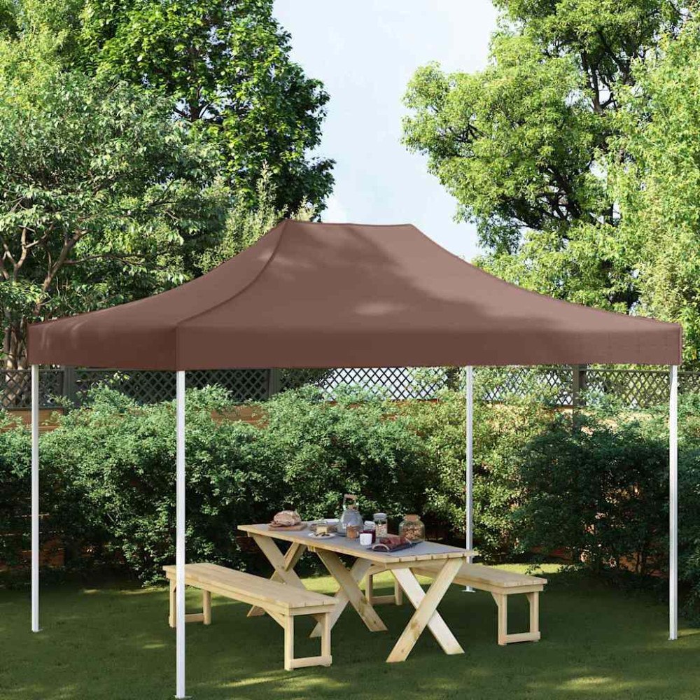 vidaXL Tak till partytält 4x3 m brun 270 g/m²