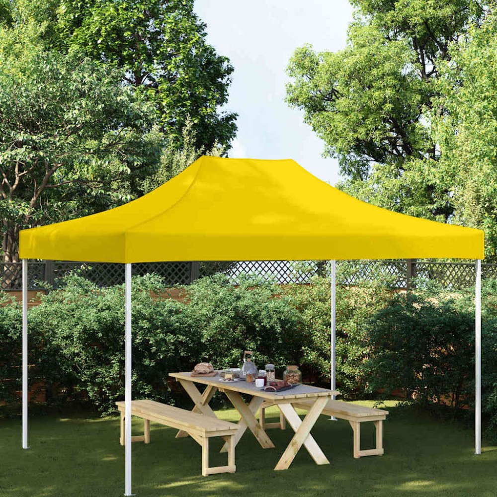 vidaXL Tak till partytält 4x3 m gul 270 g/m²