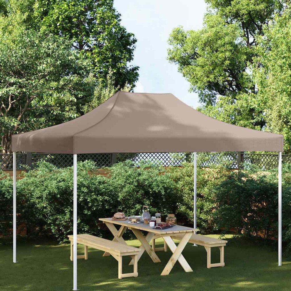 vidaXL Tak till partytält 4,5x3 m taupe 270 g/m²