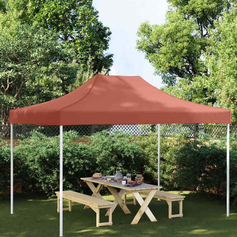 vidaXL Tak till partytält 4,5x3 m terrakotta 270 g/m²
