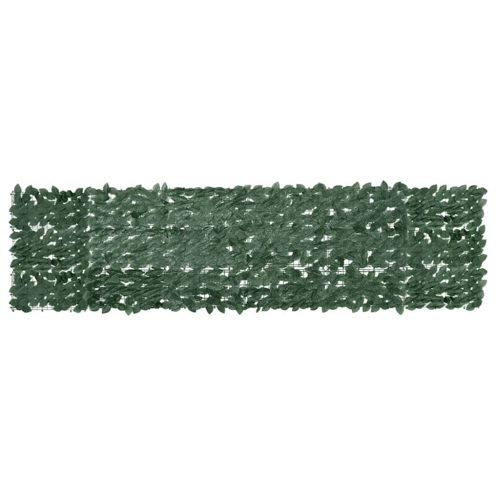 vidaXL Balkongskärm mörkgröna blad 300x75 cm