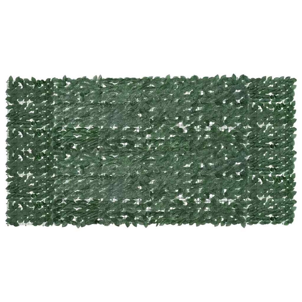 vidaXL Balkongskärm mörkgröna blad 300x150 cm