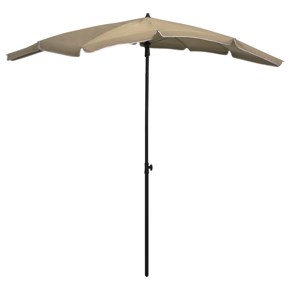 vidaXL Parasoll med stång 200x130 cm taupe