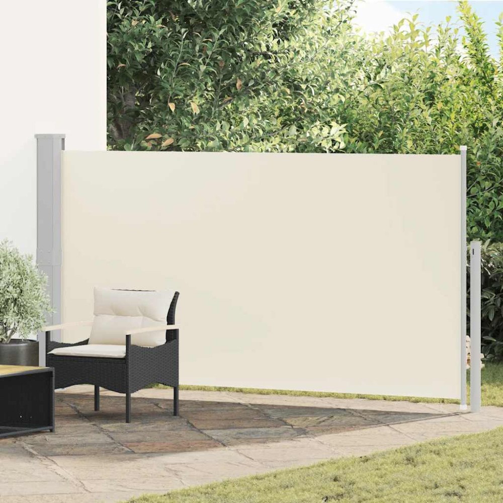 vidaXL Sidomarkis för uteplats 160 x 300 cm gräddvit