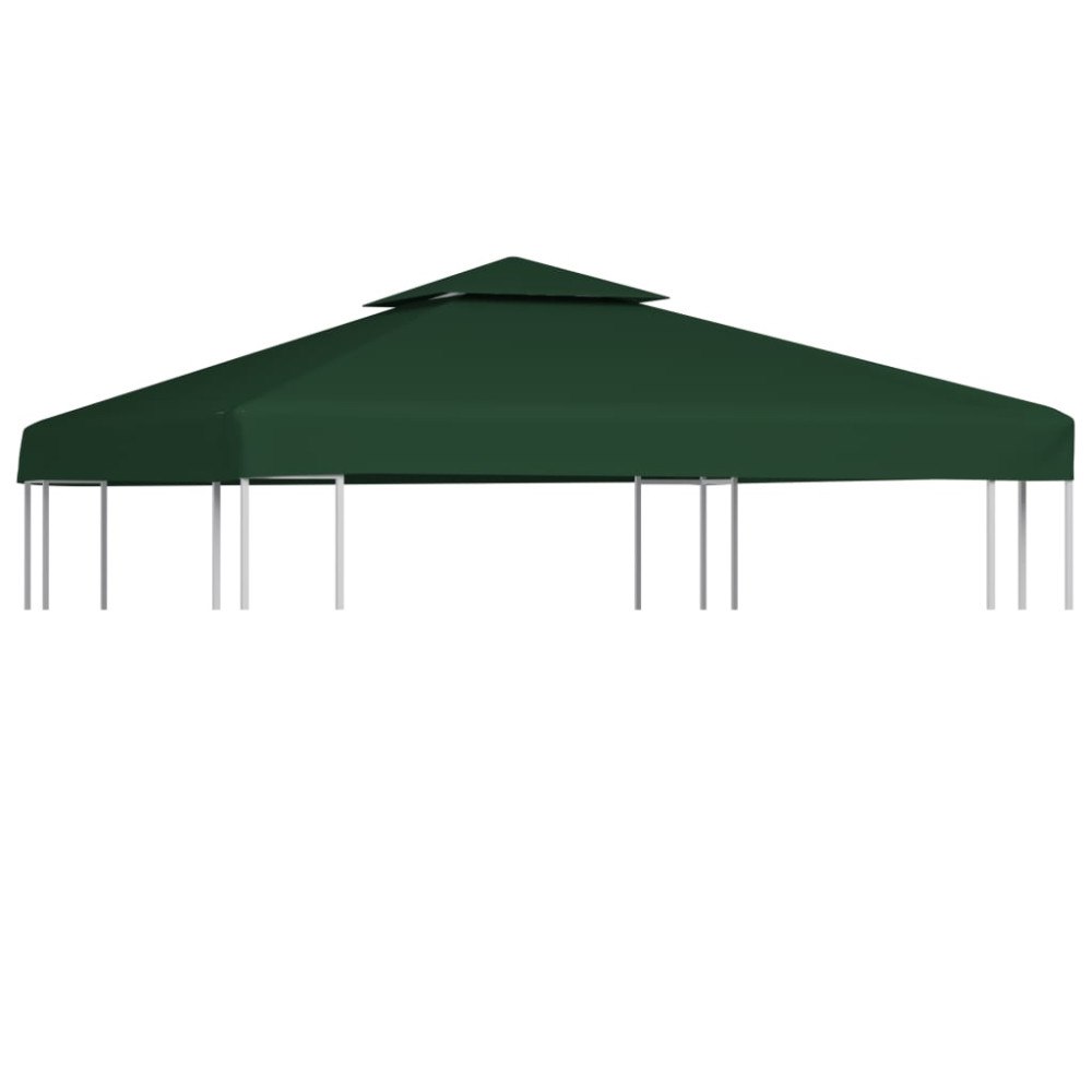 vidaXL Paviljongtak 310 g/m² 3 x 3 m grön
