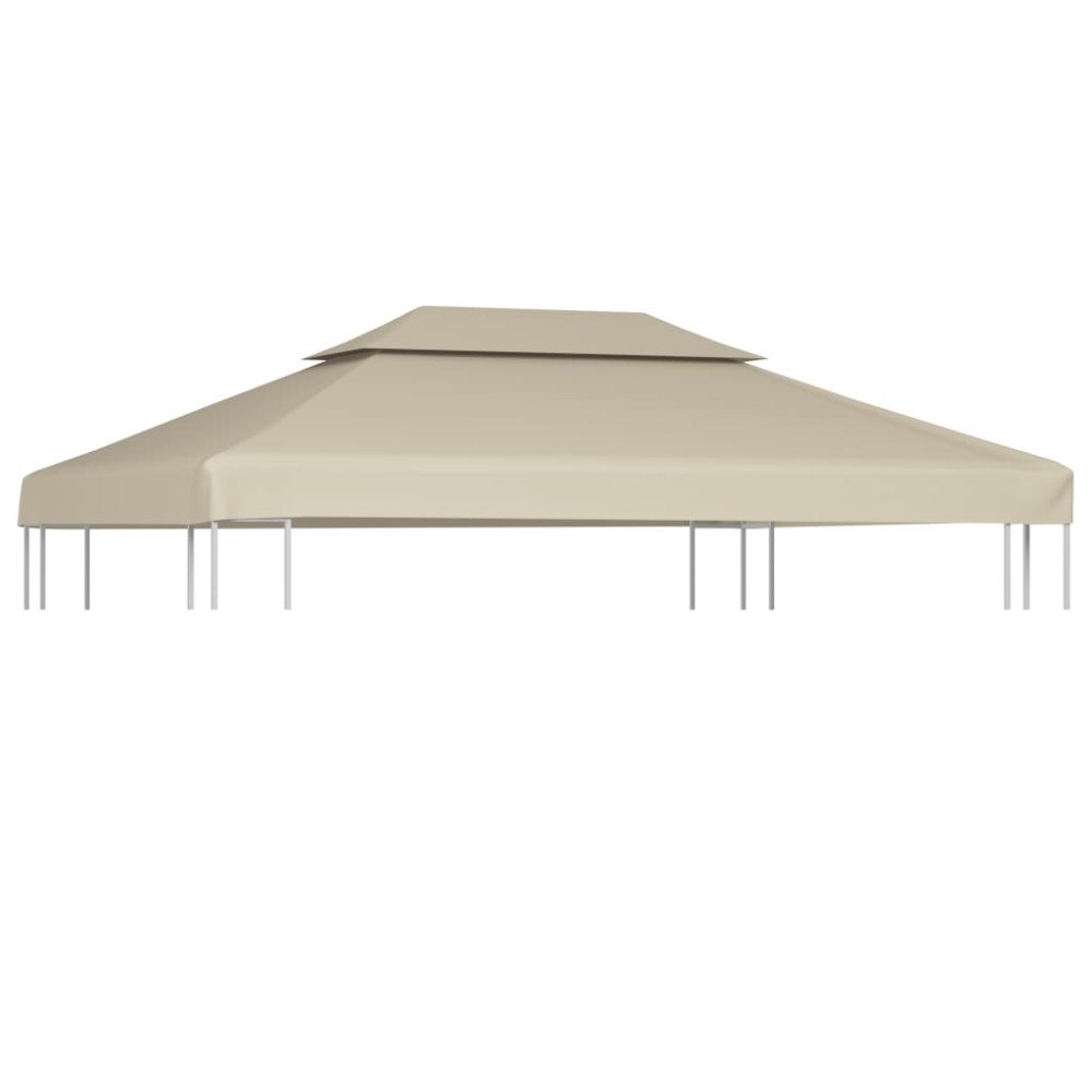 vidaXL Paviljongtak 310 g/m² 3 x 4 m beige