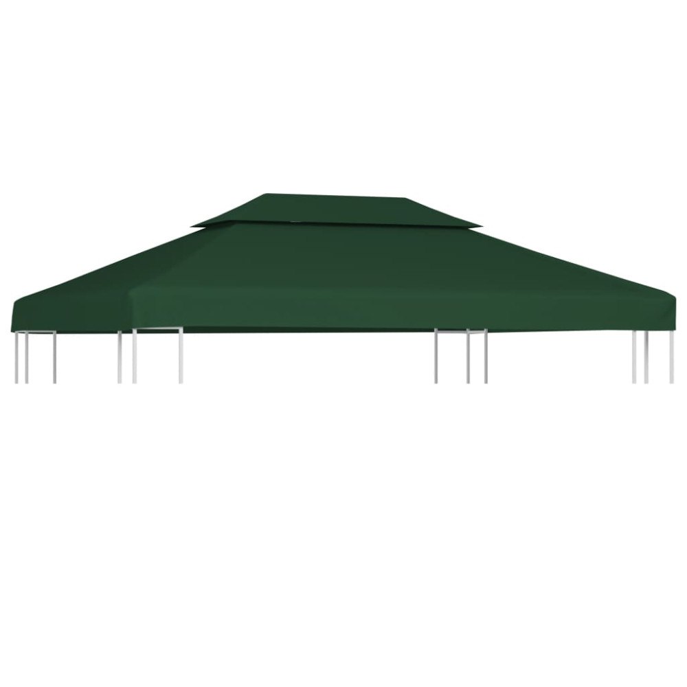 vidaXL Paviljongtak 310 g/m² 3 x 4 m grön