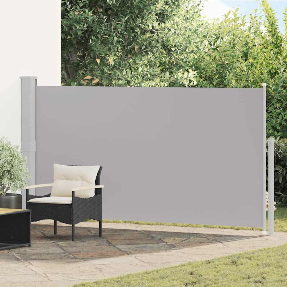 vidaXL Infällbar sidomarkis för uteplats 160 x 300 cm grå