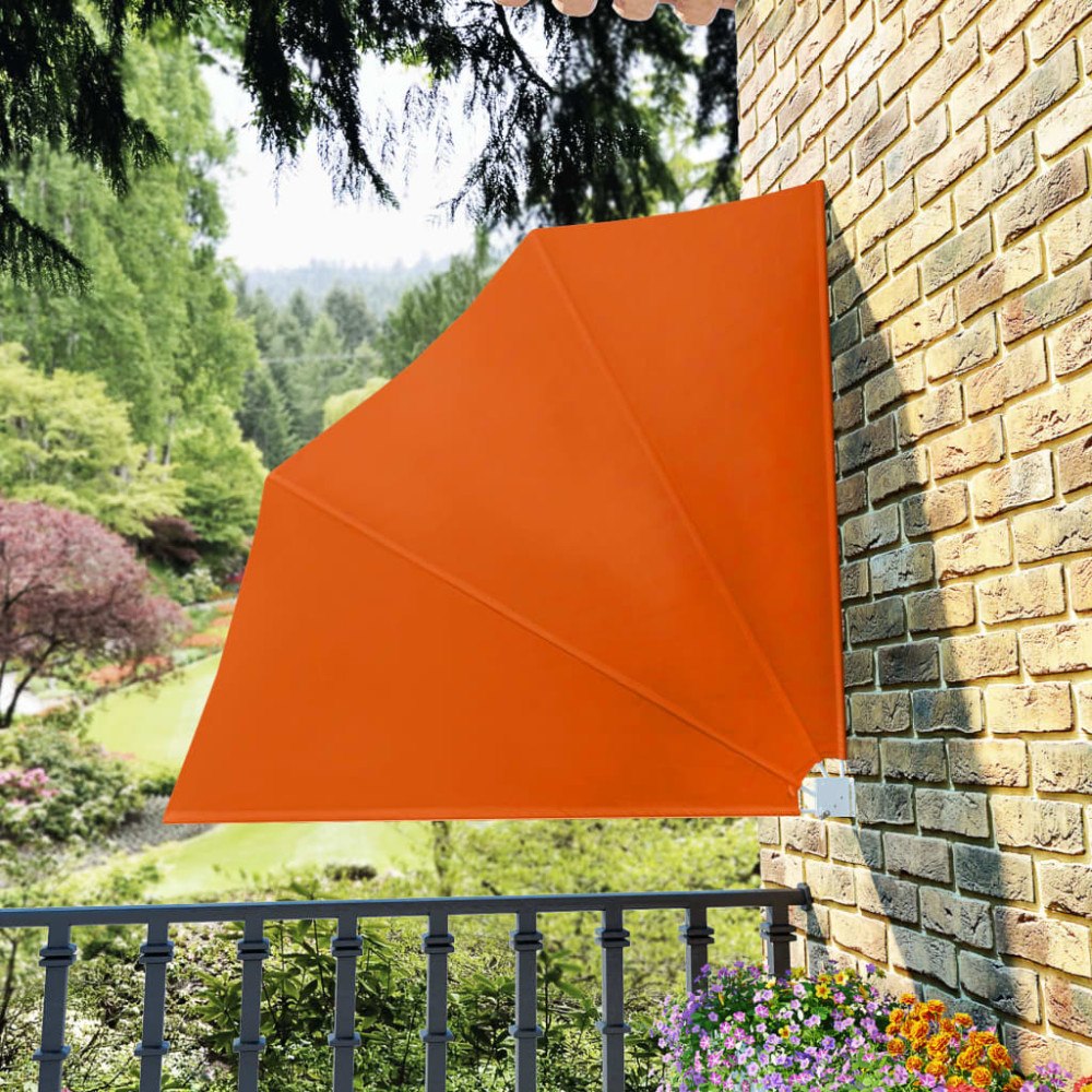 vidaXL Sidomarkis för balkong terrakotta 140x140 cm