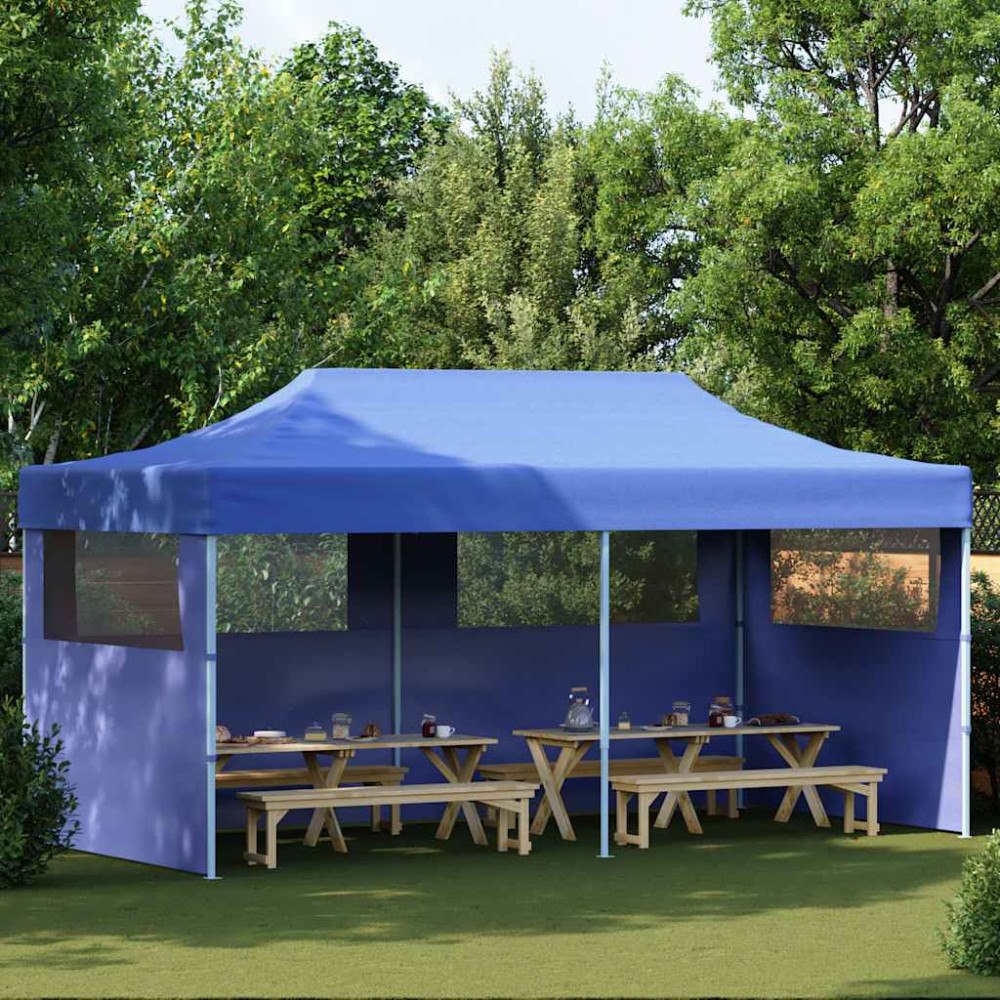 vidaXL Pop-up partytält hopfällbart 3 x 6 m blå