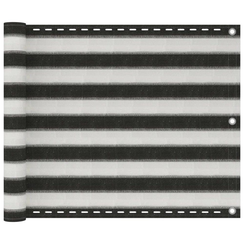vidaXL Balkongskärm HDPE 75 x 600 cm antracit och vit
