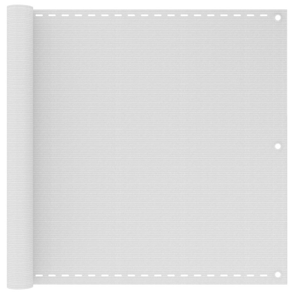 vidaXL Balkongskärm HDPE 90 x 600 cm vit